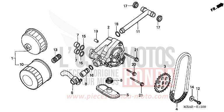 OELFILTER/OELPUMPE von Shadow Aero LIGHT CUPPER METALLIC-S (YR118K) von 2000